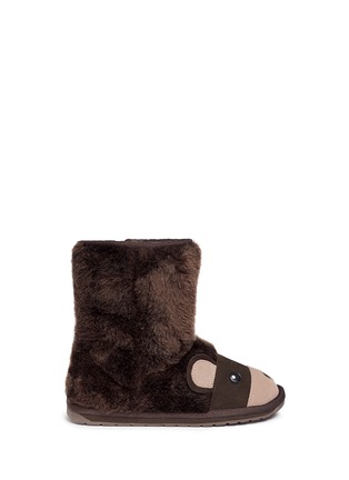 Main View - Click To Enlarge - EMU AUSTRALIA - 'Brown Bear' Merino wool kids boots