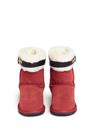 Figure View - Click To Enlarge - EMU AUSTRALIA - 'Santa' buckle suede kids boots