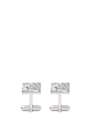Main View - Click To Enlarge - LANVIN - Textured scale square cufflink