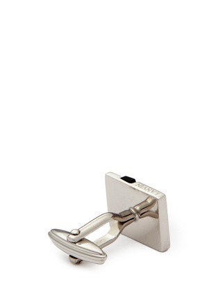Detail View - Click To Enlarge - LANVIN - Onyx stone stepped cufflinks