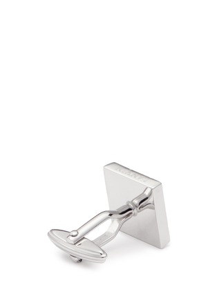 Detail View - Click To Enlarge - LANVIN - Mother of Pearl stripe engraved cufflinks