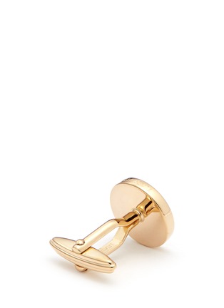 Detail View - Click To Enlarge - LANVIN - Onyx stone round cufflinks