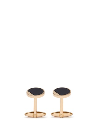Main View - Click To Enlarge - LANVIN - Onyx stone round cufflinks
