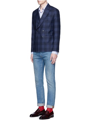 Figure View - Click To Enlarge - PAUL SMITH - Geometric floral print poplin shirt