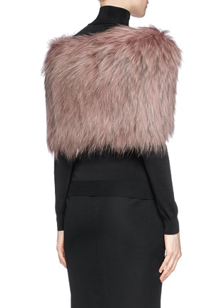 Back View - Click To Enlarge - HOCKLEY - 'Agloo' feather raccoon fur shoulder wrap