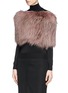 Front View - Click To Enlarge - HOCKLEY - 'Agloo' feather raccoon fur shoulder wrap