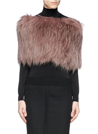 Main View - Click To Enlarge - HOCKLEY - 'Agloo' feather raccoon fur shoulder wrap