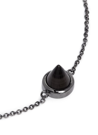 Detail View - Click To Enlarge - EDDIE BORGO - Gemstone cone stud chain bracelet
