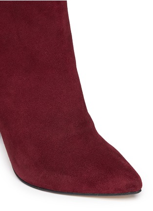 Detail View - Click To Enlarge - PEDDER RED - Colourblock suede boots