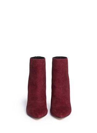 Figure View - Click To Enlarge - PEDDER RED - Colourblock suede boots