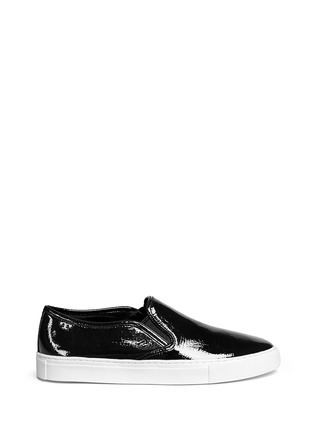 Main View - Click To Enlarge - TORY BURCH - 'Lennon' patent leather skate slip-ons