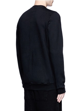 Back View - Click To Enlarge - RICK OWENS DRKSHDW - Patchwork portrait cotton sweatshirt