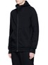 Front View - Click To Enlarge - RICK OWENS DRKSHDW - Asymmetric zip hoodie
