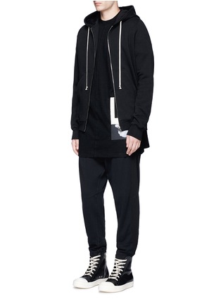 Figure View - Click To Enlarge - RICK OWENS DRKSHDW - Oversized patch T-shirt