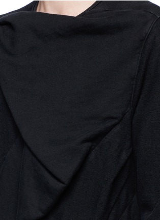 Detail View - Click To Enlarge - RICK OWENS DRKSHDW - 'Wreck' drape patchwork long sleeve T-shirt
