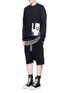 Figure View - Click To Enlarge - RICK OWENS DRKSHDW - 'Pods' drop crotch cotton jersey shorts
