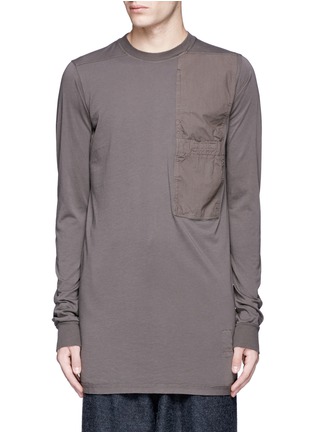 Main View - Click To Enlarge - RICK OWENS DRKSHDW - Patch pocket long sleeve T-shirt