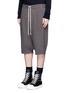 Front View - Click To Enlarge - RICK OWENS DRKSHDW - 'Pod' drop crotch sweat shorts