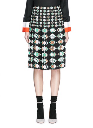 Main View - Click To Enlarge - EMILIO PUCCI - 'Monreale' print pleat sablé skirt