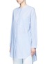 Front View - Click To Enlarge - EQUIPMENT - 'Elsie' stripe cotton tunic shirt