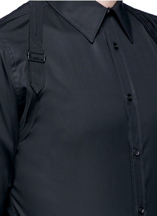 Detail View - Click To Enlarge - ALEXANDER MCQUEEN - Slim fit stripe panel harness shirt