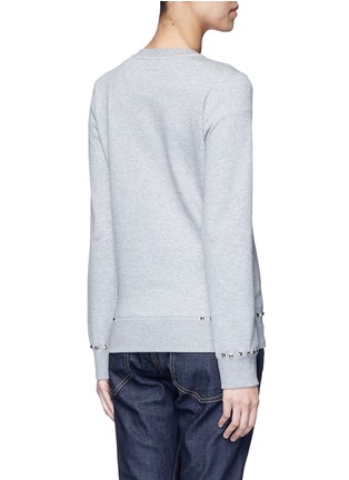 Back View - Click To Enlarge - VALENTINO GARAVANI - 'Rockstud Untitled 08' cotton blend sweatshirt