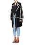 Figure View - Click To Enlarge - CHLOÉ - Contrast trim wool-cashmere coat