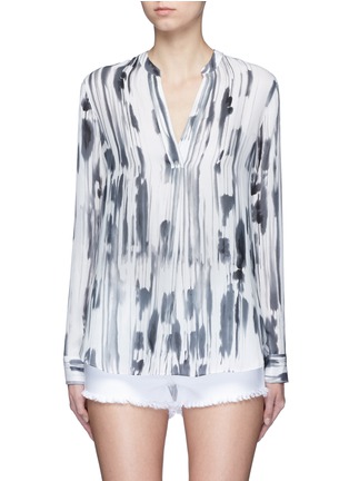 Main View - Click To Enlarge - VINCE - 'Cascade' ink print silk georgette shirt