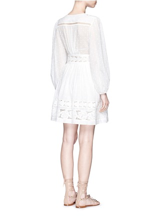 Back View - Click To Enlarge - ZIMMERMANN - 'Realm' floral lace embroidery dress
