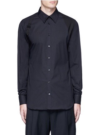 Main View - Click To Enlarge - ALEXANDER MCQUEEN - Slim fit harness cotton shirt