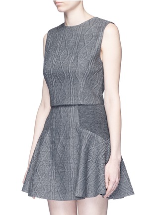Front View - Click To Enlarge - ALICE & OLIVIA - 'Kylnn' knit effect tank top