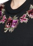Detail View - Click To Enlarge - GIVENCHY - Floral embroidery wool knit sweater