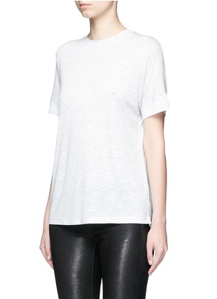 Front View - Click To Enlarge - VINCE - Heathered jersey cocoon T-shirt