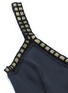 Detail View - Click To Enlarge - KIINI - 'Chacha' metallic crochet trim scoop back one-piece swimsuit