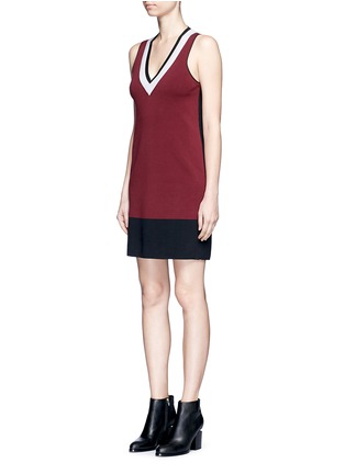 Front View - Click To Enlarge - RAG & BONE - 'Ainsley' sport stripe V-neck sweater knit dress