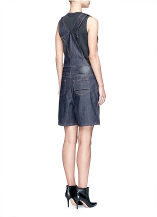 Back View - Click To Enlarge - GIVENCHY - Denim dungaree rompers