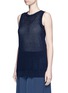 Front View - Click To Enlarge - VINCE - Mesh stitch cotton tank
