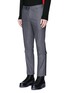 Front View - Click To Enlarge - ALEXANDER MCQUEEN - Harness wool flannel cropped pants