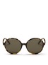 Main View - Click To Enlarge - VALENTINO GARAVANI - Oversize round tortoiseshell acetate sunglasses