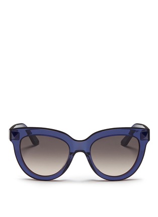 Main View - Click To Enlarge - VALENTINO GARAVANI - 'Rockstud' acetate sunglasses