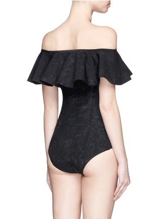 Back View - Click To Enlarge - LISA MARIE FERNANDEZ - 'Mira' flounce ruffle bonded swimsuit