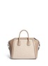 Back View - Click To Enlarge - GIVENCHY - 'Antigona' medium virgin wool panel leather bag