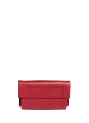 Back View - Click To Enlarge - GIVENCHY - 'Shark' turn lock flap wristlet clutch