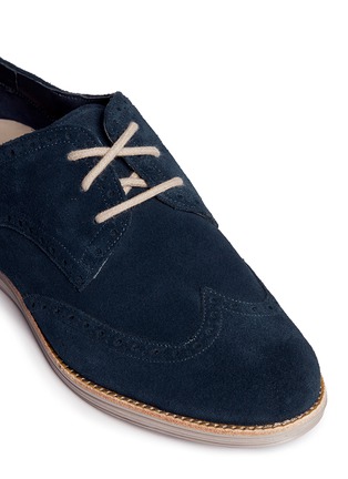Detail View - Click To Enlarge - COLE HAAN - 'LunarGrand Wingtip' suede brogues