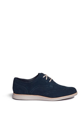 Main View - Click To Enlarge - COLE HAAN - 'LunarGrand Wingtip' suede brogues