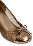 Detail View - Click To Enlarge - COLE HAAN - 'Air Tali' metallic leather wedge pumps