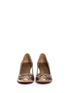 Figure View - Click To Enlarge - COLE HAAN - 'Air Tali' metallic leather wedge pumps