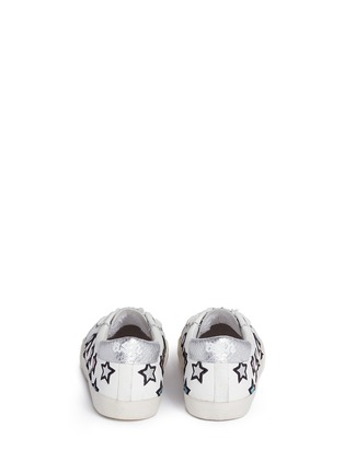 Back View - Click To Enlarge - ASH - 'Majestic' metallic star appliqué leather sneakers