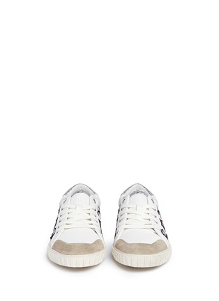Front View - Click To Enlarge - ASH - 'Majestic' metallic star appliqué leather sneakers