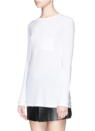 Front View - Click To Enlarge - T BY ALEXANDER WANG - Long sleeve pocket T-shirt